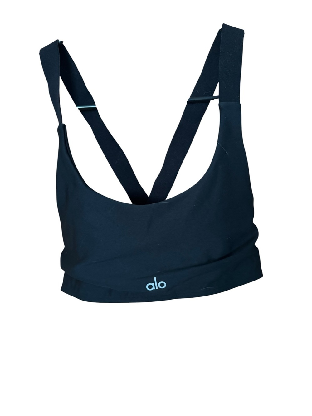 ALO Yoga Black Supportive Strappy Sports Bra